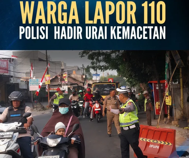 Warga Hubungi 110, Polisi Hadir Urai Kemacetan di Jalan Raden Saleh Kota Tangerang