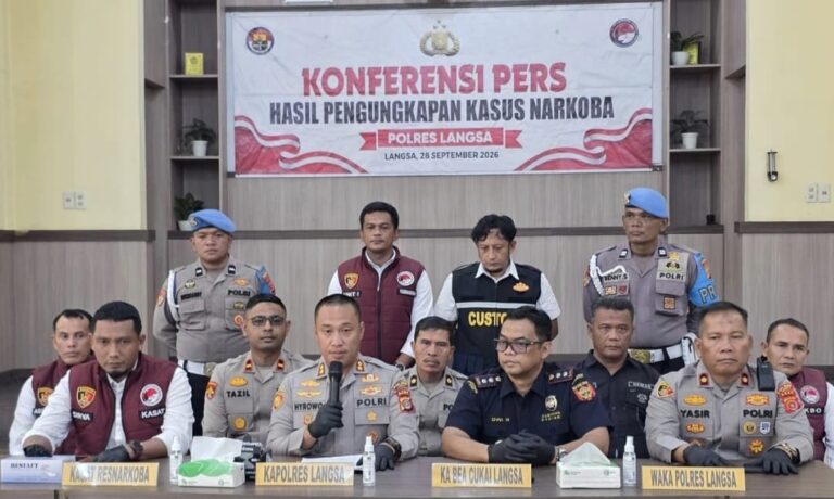 Prestasi Besar Polres Langsa Gagalkan Peredaran 46,6 Kg Sabu Jaringan Internasional, Rekor di Tahun 2026