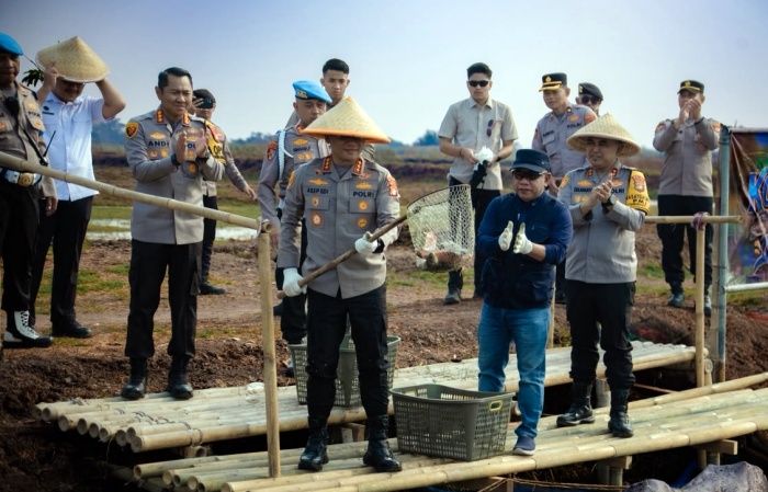 Kapolda dan Wakapolda Metro Jaya Kompak Perkuat Rantai Pasok SPPG Lewat Panen Raya di Muara Gembong
