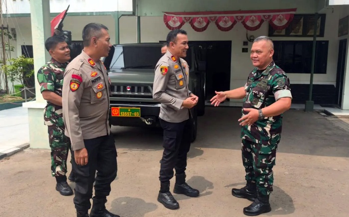 Kapolsek Bekasi Barat Bersama Danramil Petakan Potensi Gangguan Kamtibmas