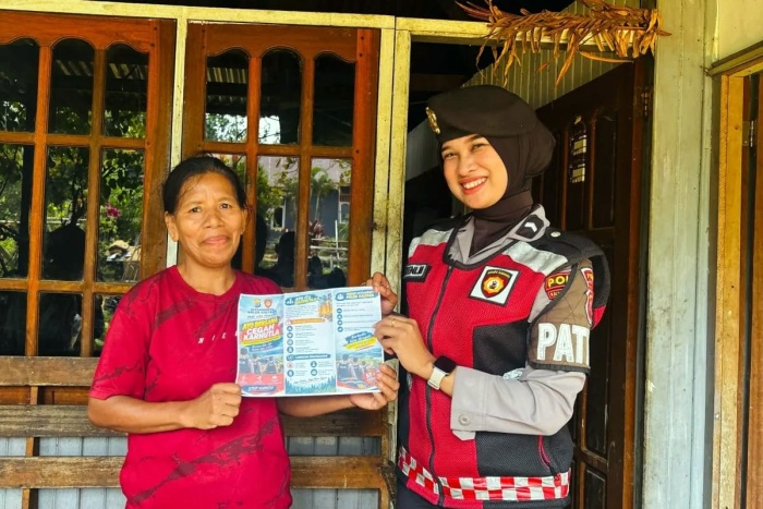 Polda Kaltara Turun ke Jalan Edukasi Warga hingga Siagakan Armada Pemadam