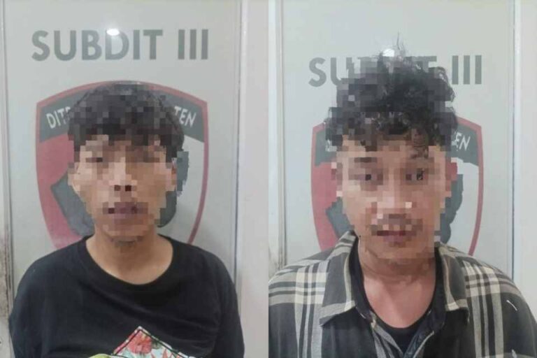Dua Pengedar Narkotika Jaringan Ekspedisi Dibekuk Ditresnakoba Polda Banten