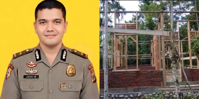 Pengabdian Seragam Coklat, Aipda Jonni Sisihkan Gaji untuk Bangun Rumah Fakir Miskin