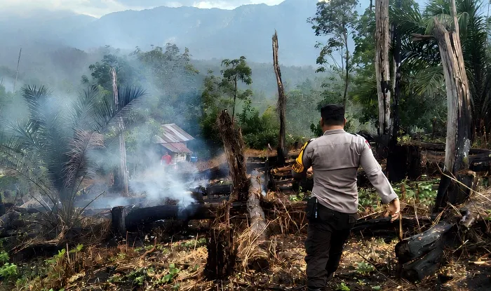 Menembus Semak Belukar Tapsel, Aksi Cepat Polisi Kejar Titik Api